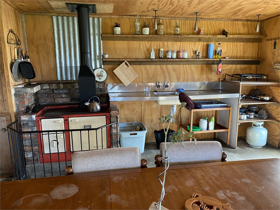 Coal range to heat water and hot oven plus 2 burne