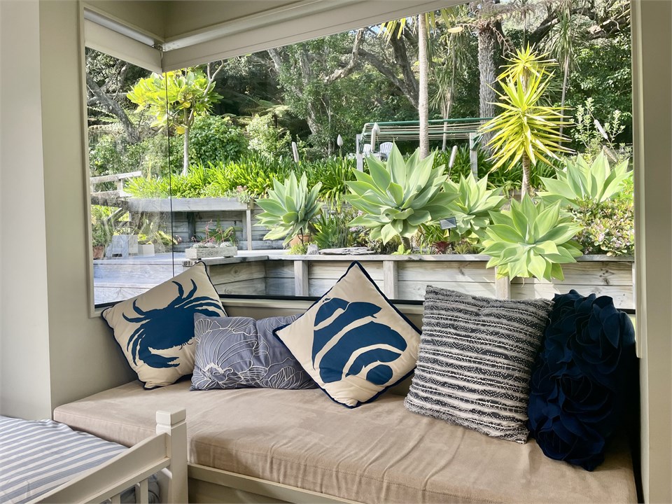Second upstairs bedroom with window seat & garden