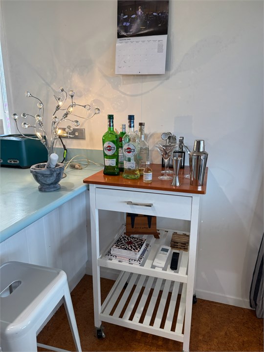 Cocktail station at Casa Playa de los osos