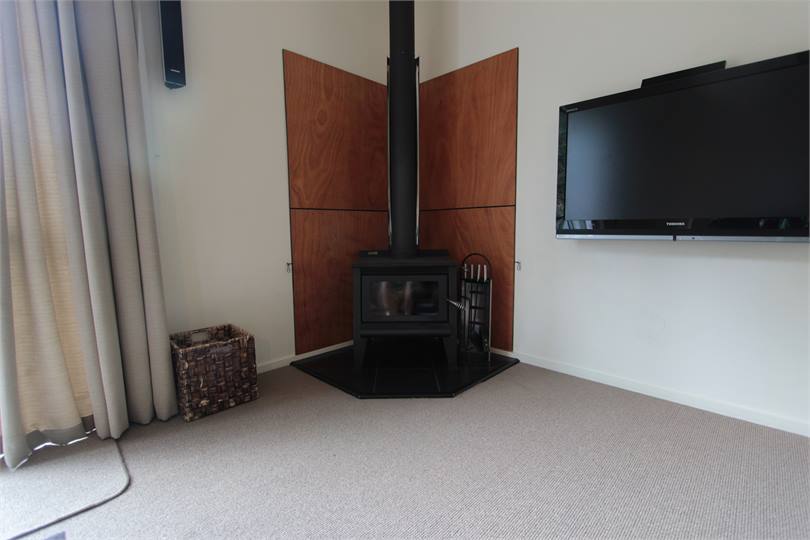 Fireplace with child guard removed.