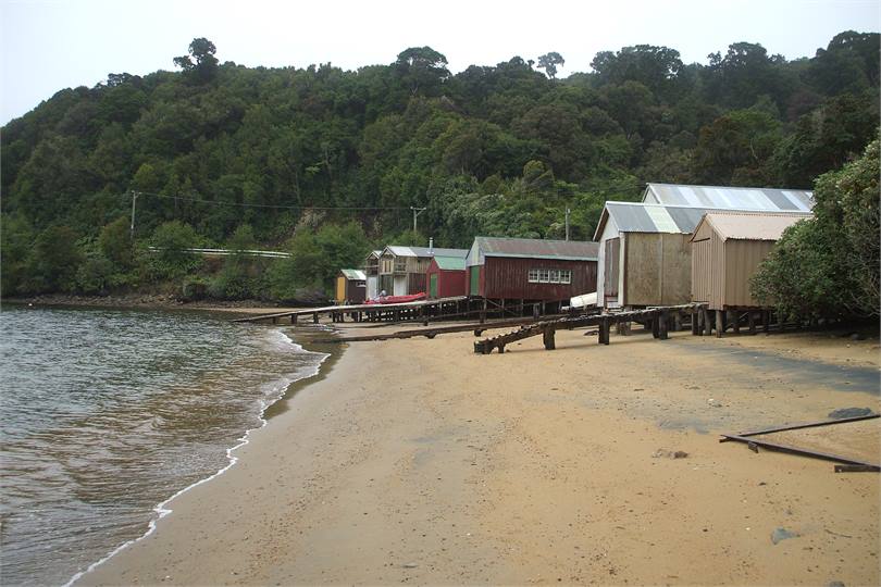 Watercress Bay boatsheds