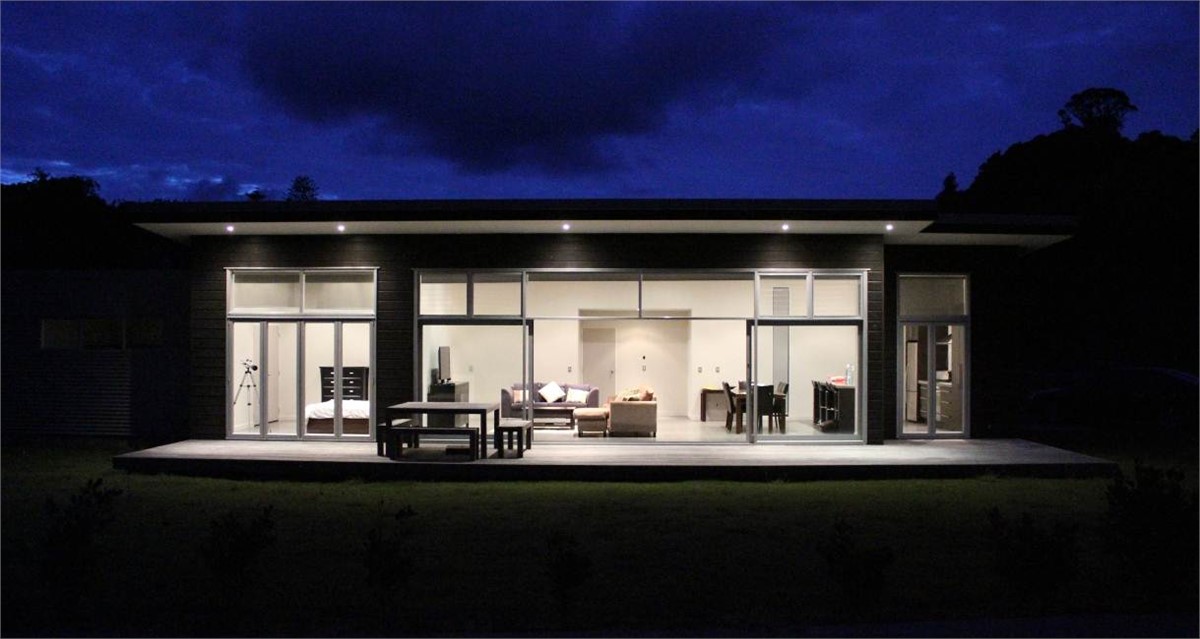 Evening photo of house