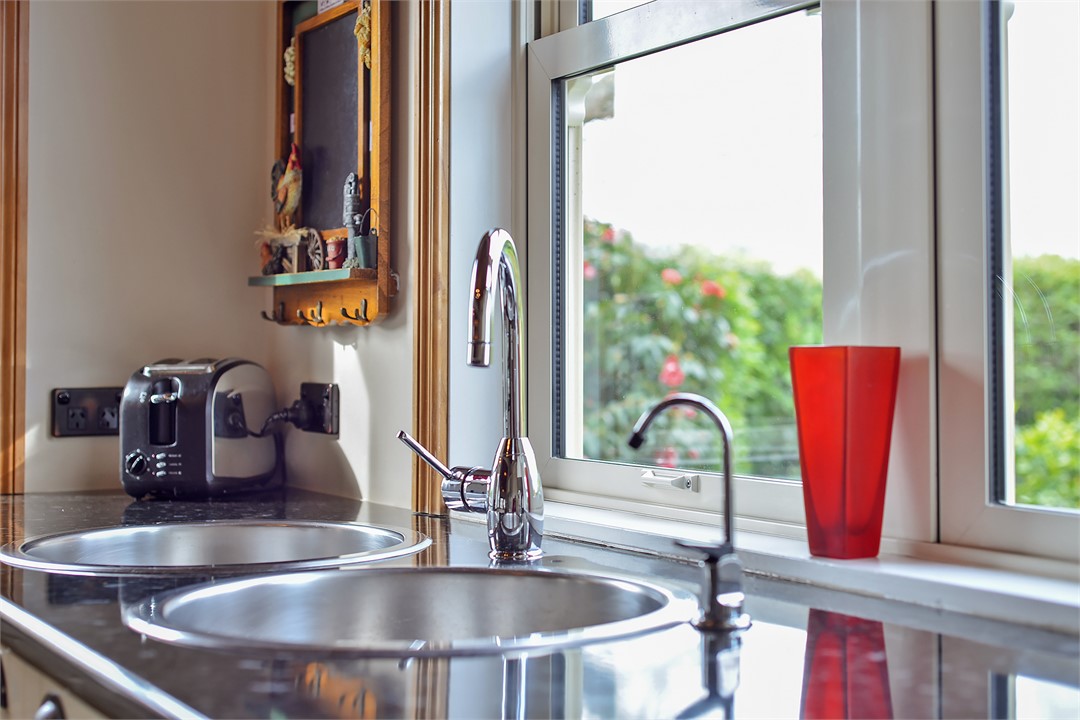 Kitchen looking out to rear garden