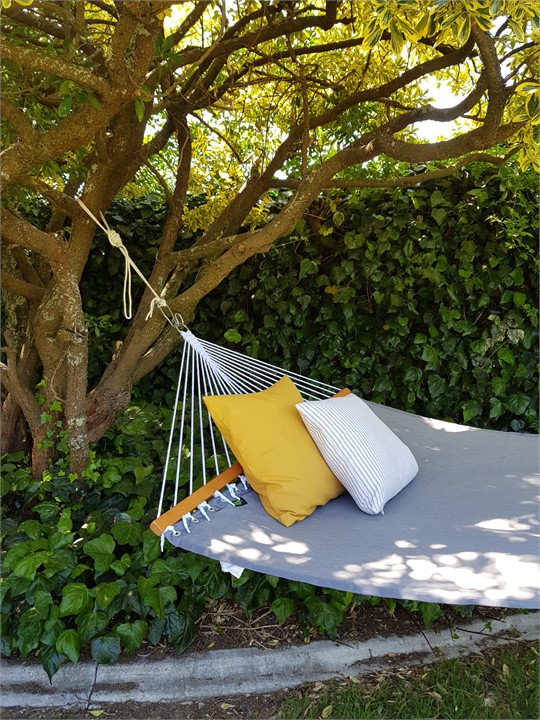 A lovely spot to read or relax under the trees.