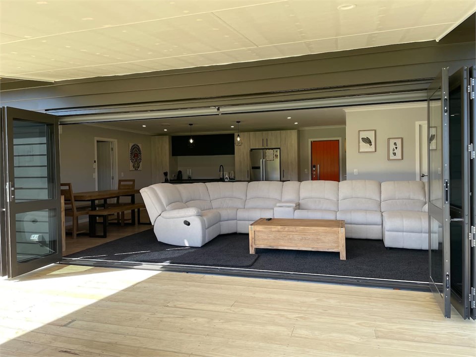 Big bifold doors to lounge