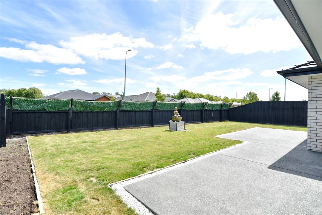 View of the backyard