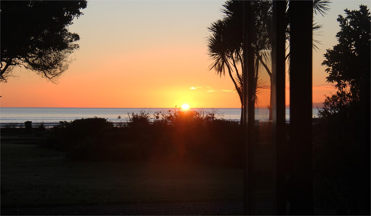 Winter sunrise from the lounge