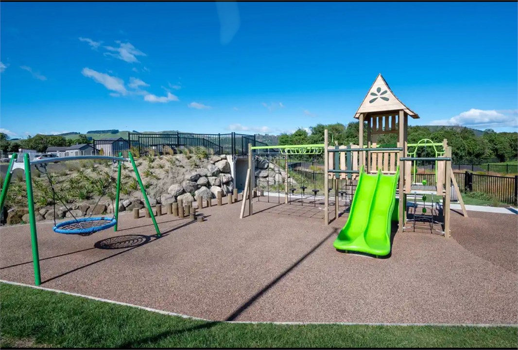 Playground across road