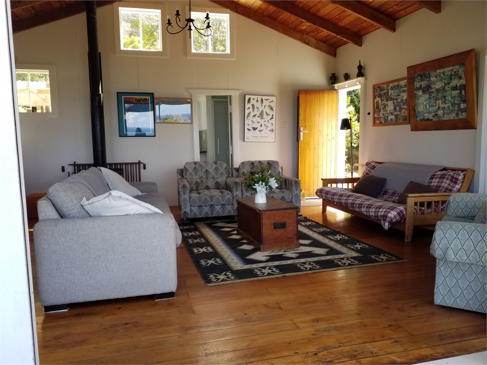 Living and fireplace