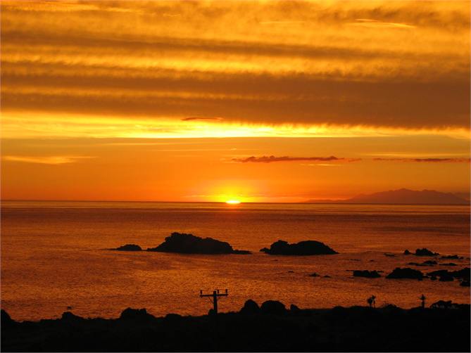 Sunset view from above