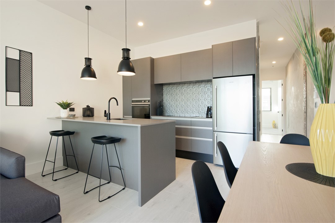 Fully-equipped modern designer kitchen