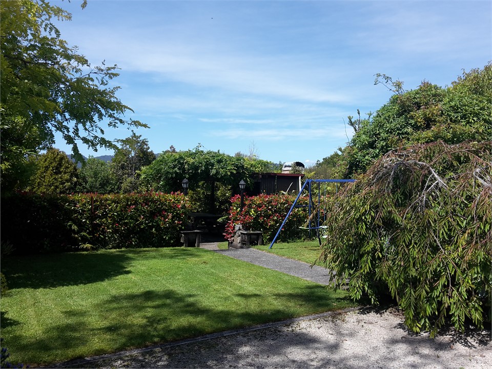 lokking towards the BBQ area