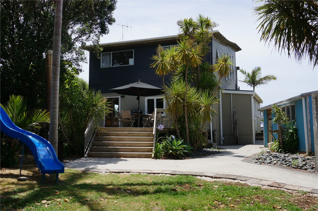 View of back deck from garden