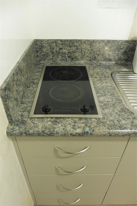 Pots and frypans are available for the two ring ho