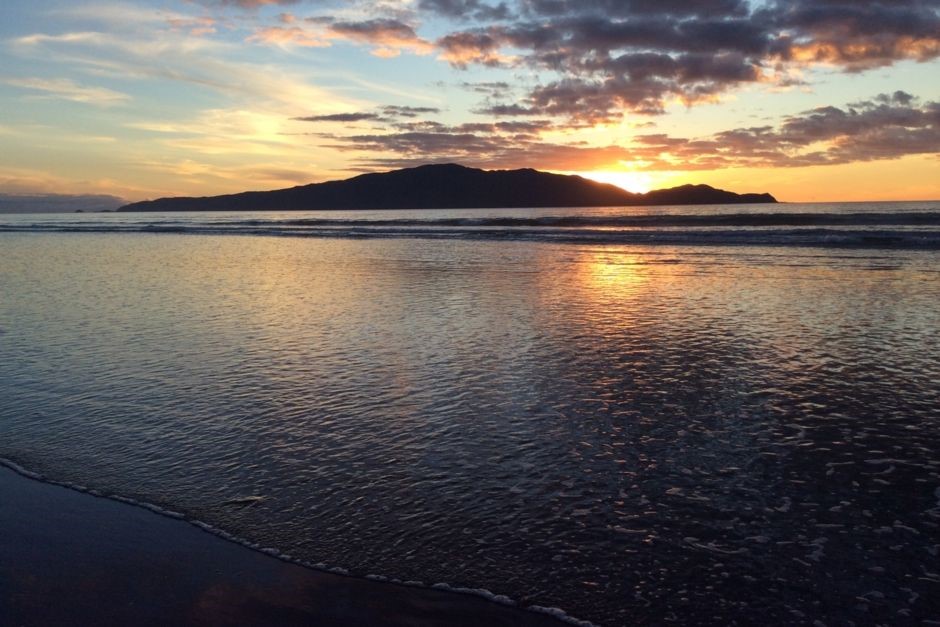 Kapiti Island sunset.