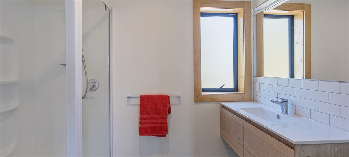 Bathroom with Shower, Toilet & Vanity