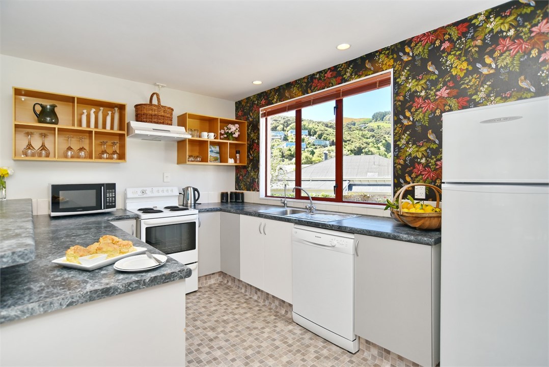 Fully equipped kitchen with a view