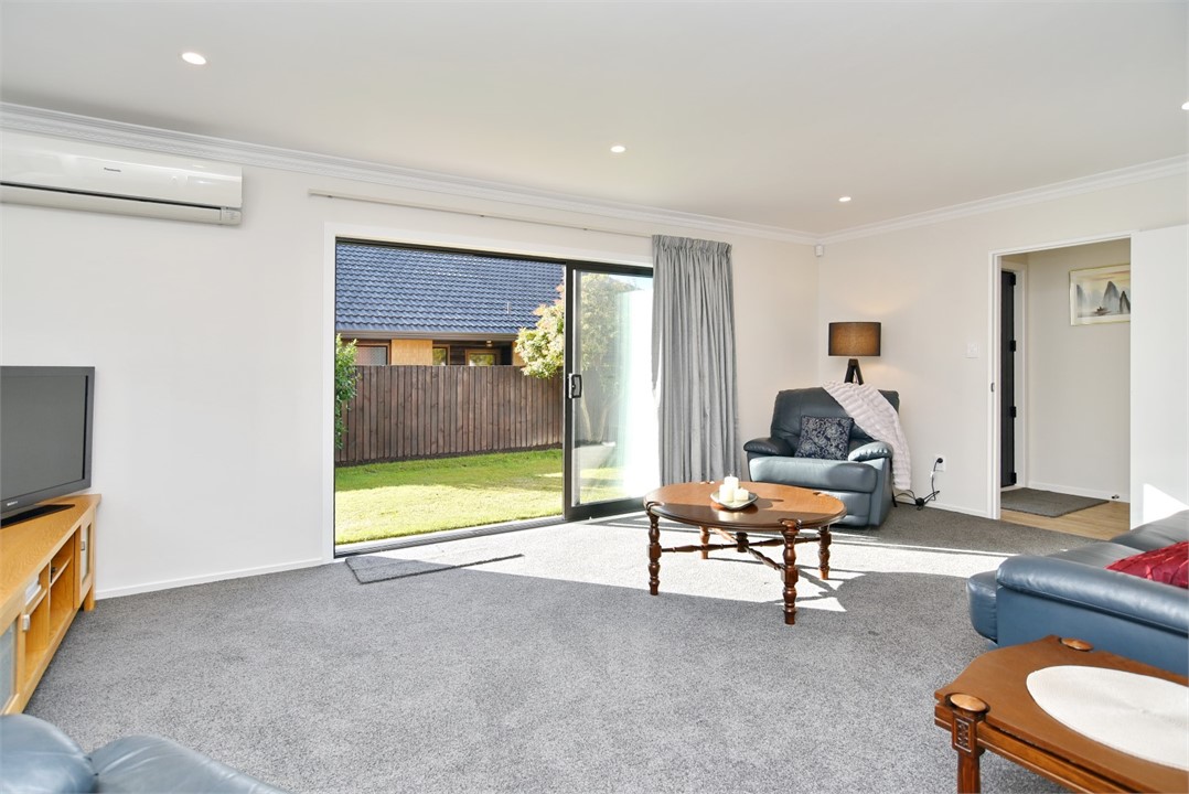 Living area with a TV and a sitting area