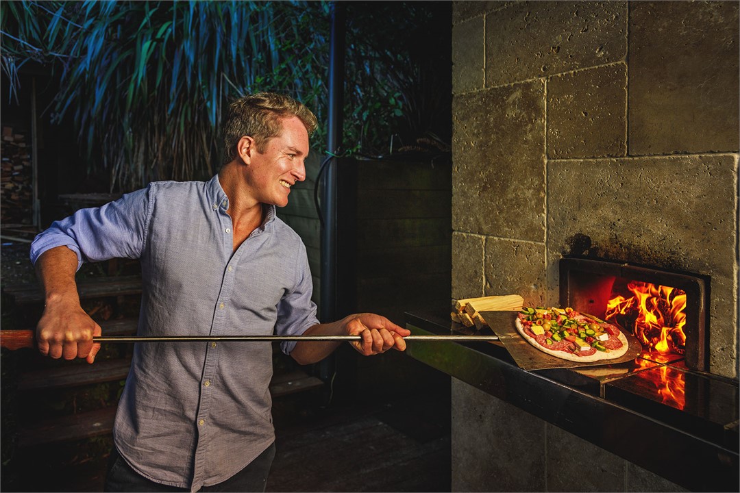 Cook a pizza in the Pizza oven