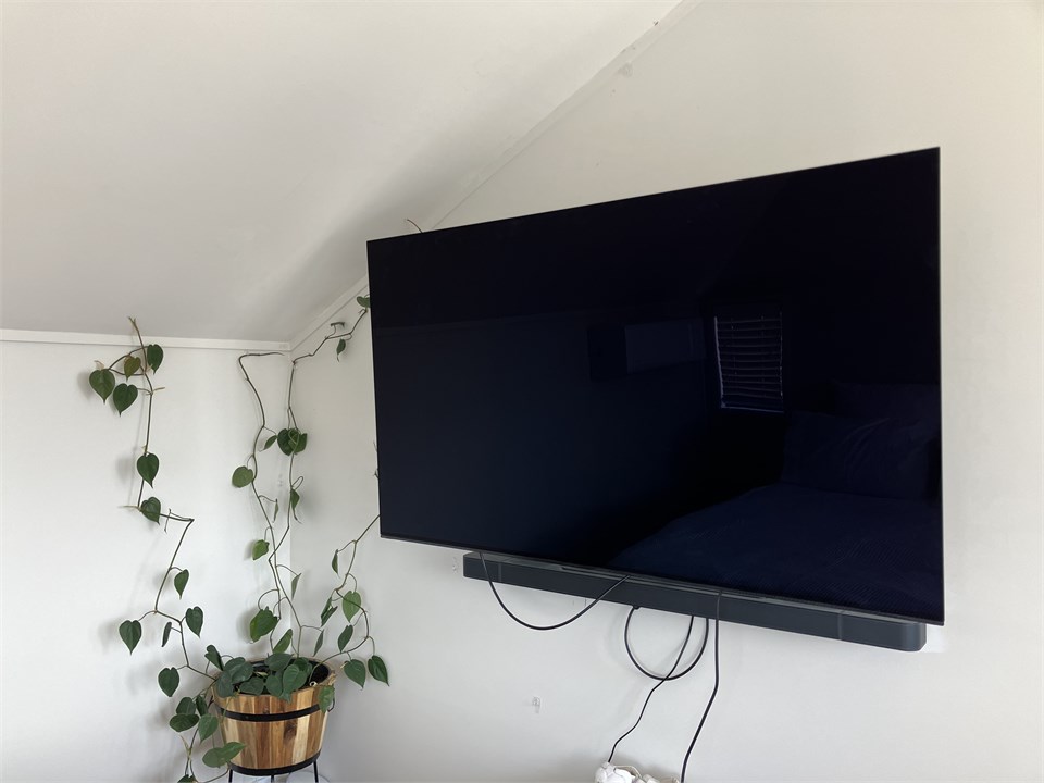 Top level bedroom Smart TV and sound bar with addi
