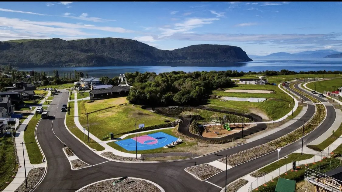 Playground across road