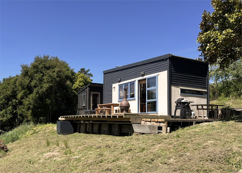 Exterior view of the tiny house