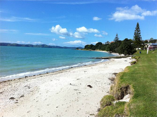 View from beach at bottom of private path
