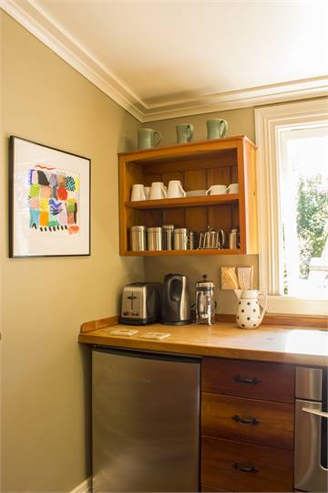 A fully equipped, modern kitchen.