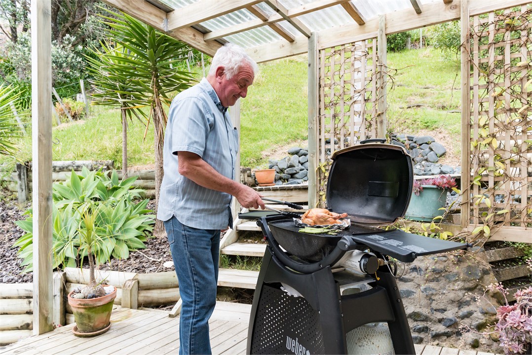 Holiday dinners on the weber Q gas BBQ