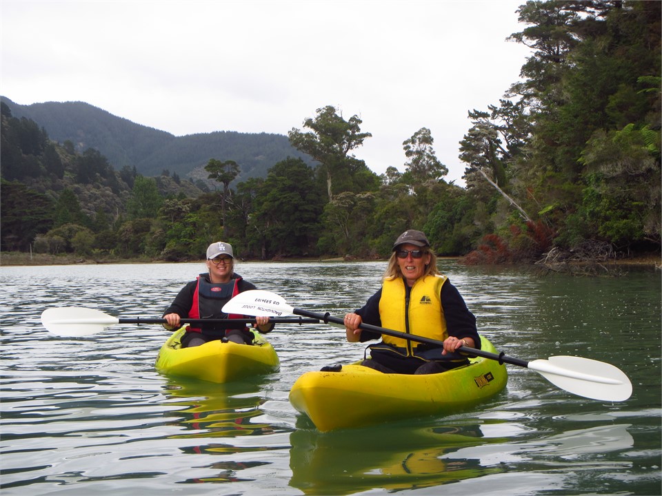 Paddling on the Bay in Broughton Lodge kayaks