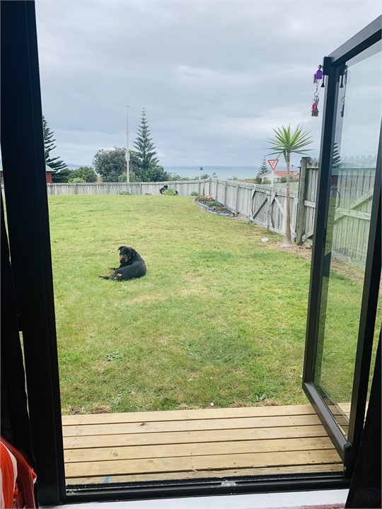 Beach view from cabin