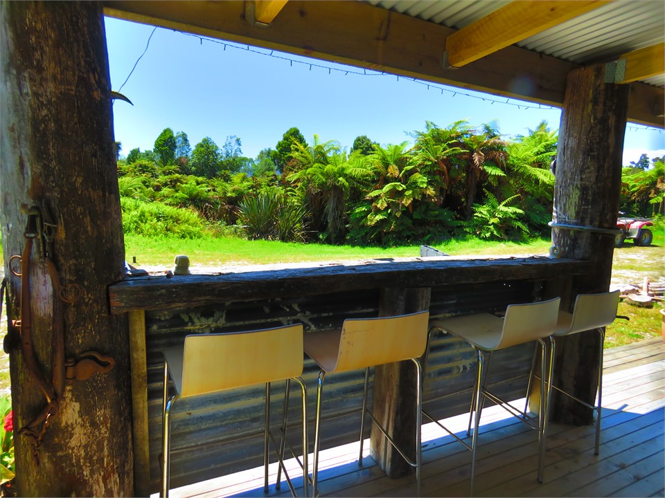 Covered shelter area.