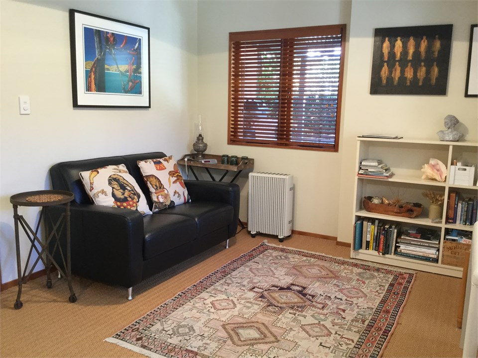 Lounge seating space.