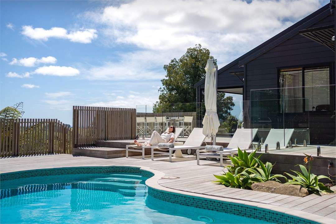 Salt water heated pool