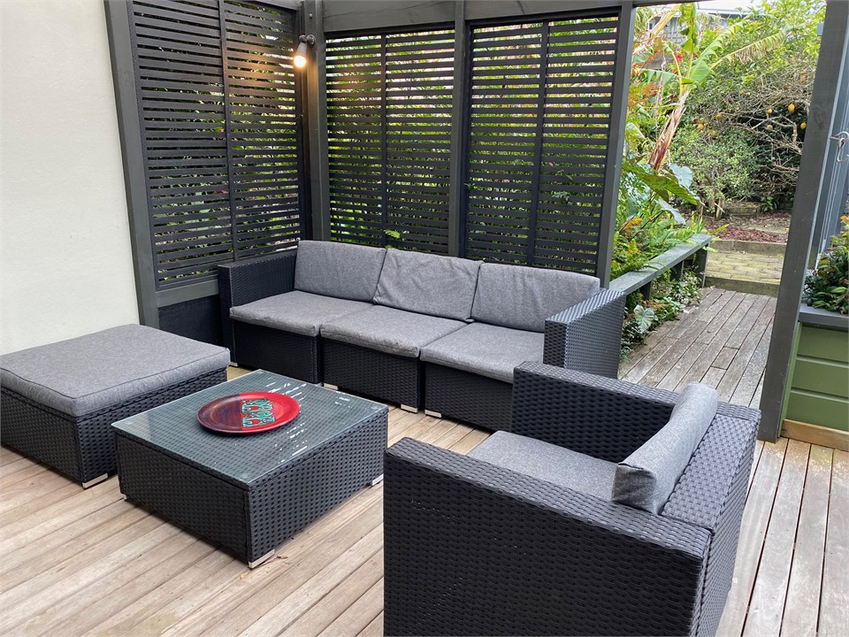 Covered accessible outdoor deck