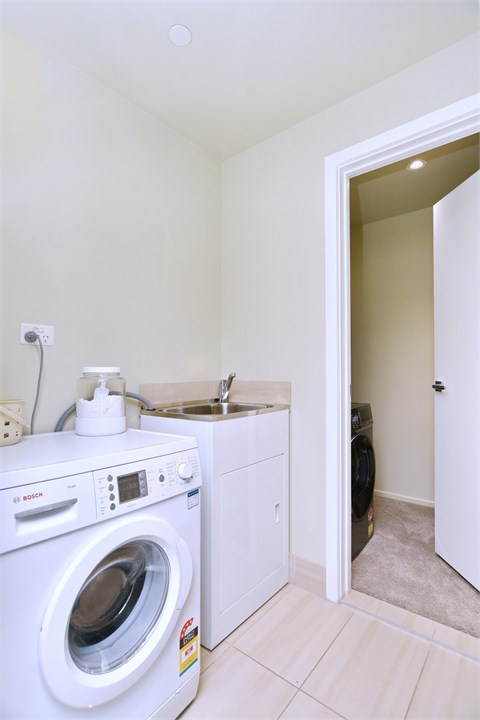 Laundry area with a washing machine and dryer
