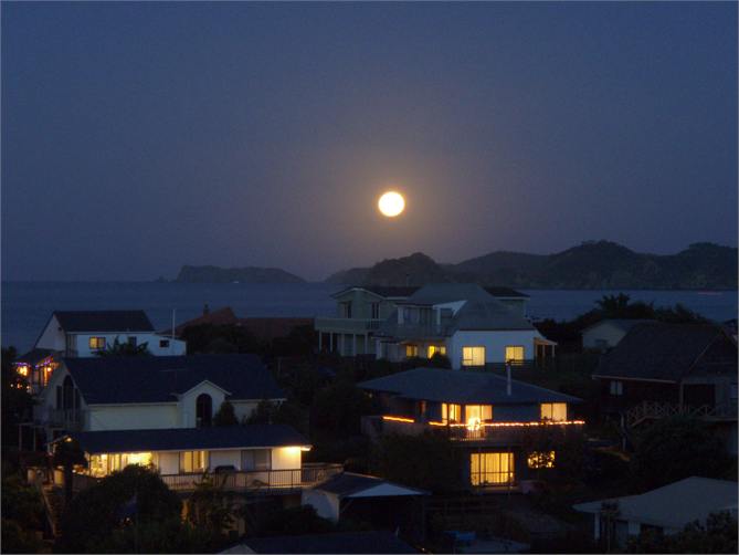 Full Moon rising - photo taken from deck.