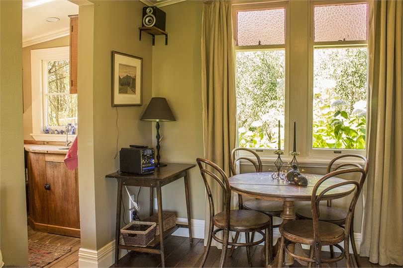 Cosy dining space for two.