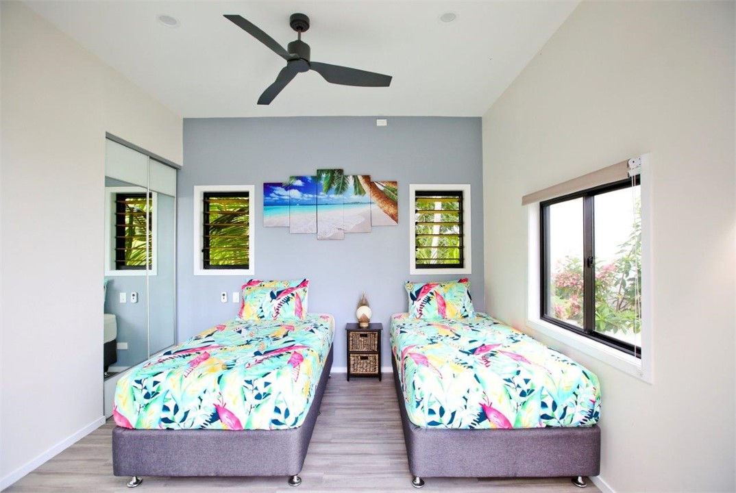 Bedroom 2. King single beds/superking bed