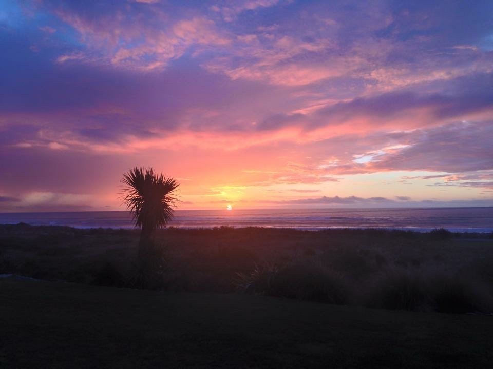 Sunset view from the house.