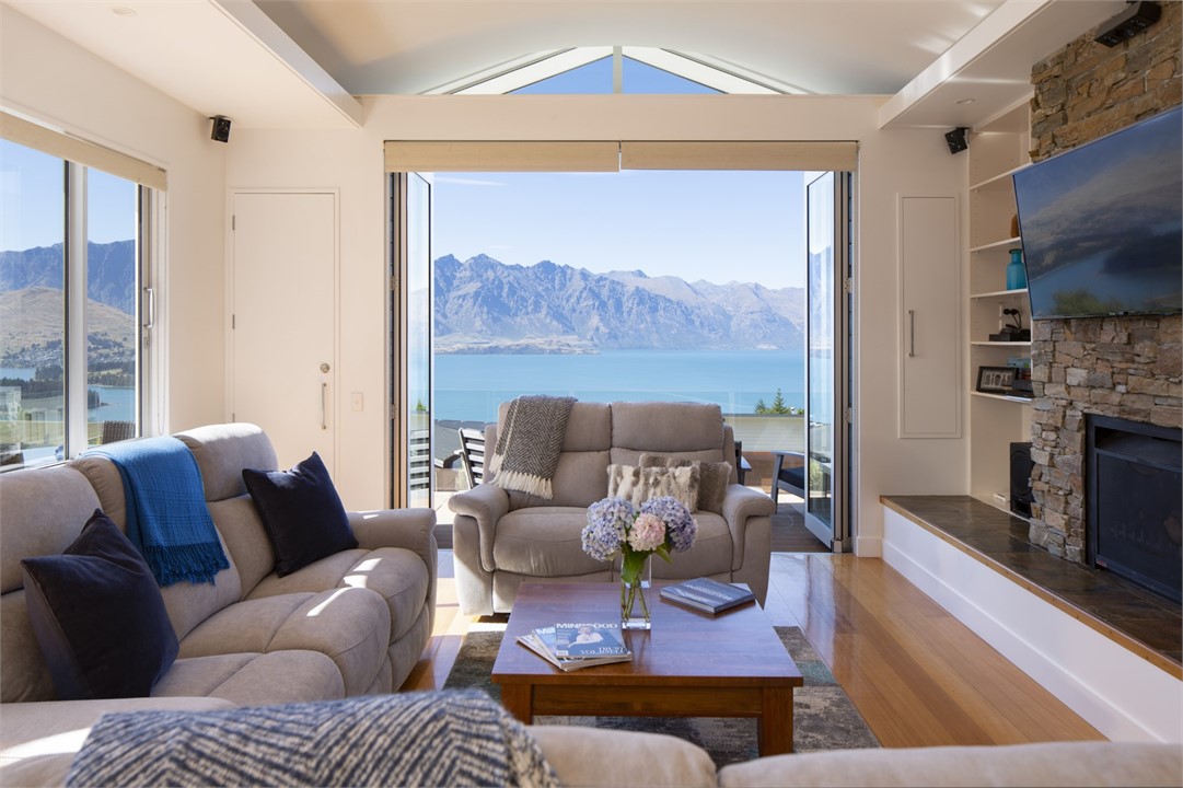 Beautiful alpine home with local schist fireplace