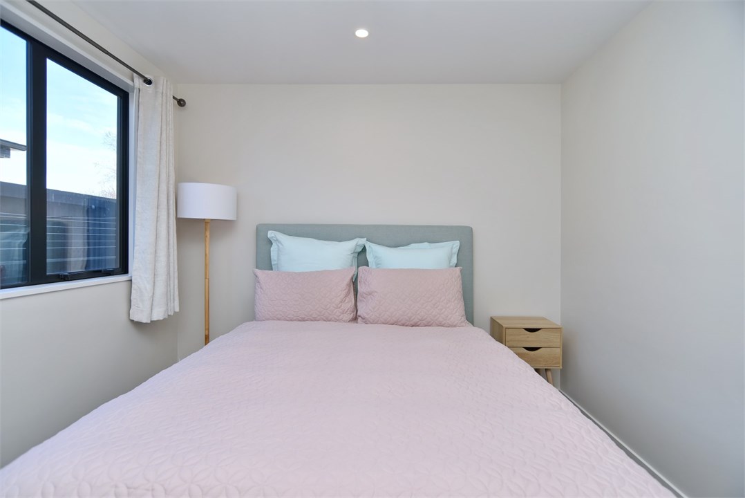 Bedroom 1 has a Queen sized bed