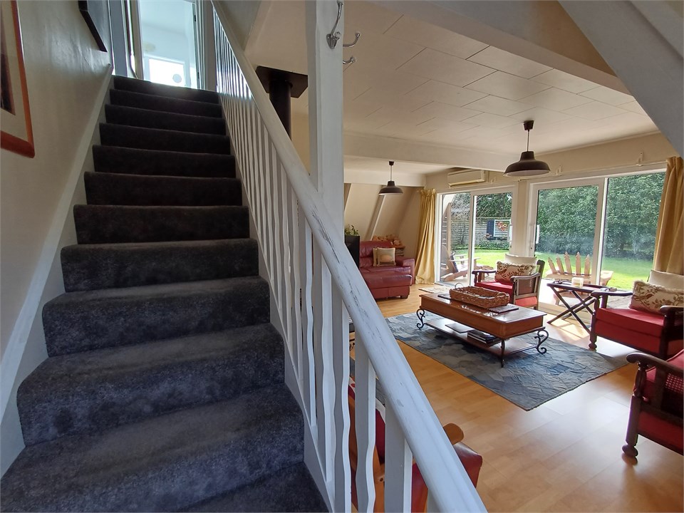 Stairs to 2 bedrooms and main bath room