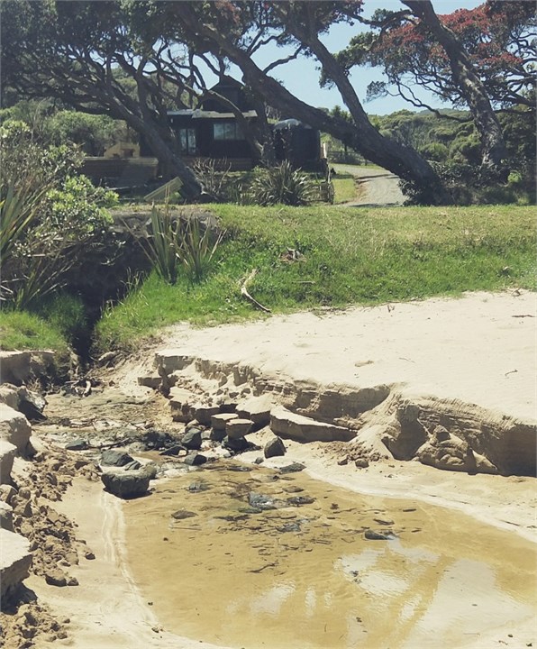 The beach is on the doorstep