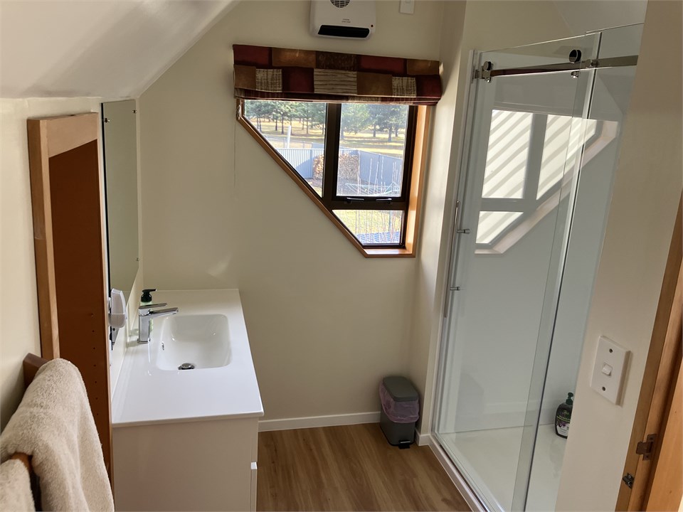 Upstairs bathroom - toilet and shower