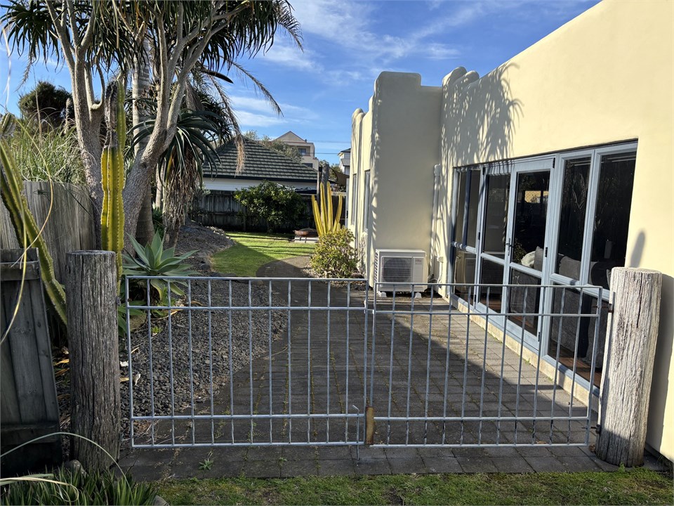 fully fenced backyard