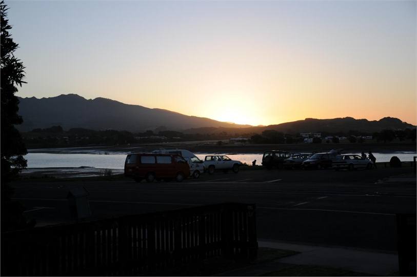 sunset from the house