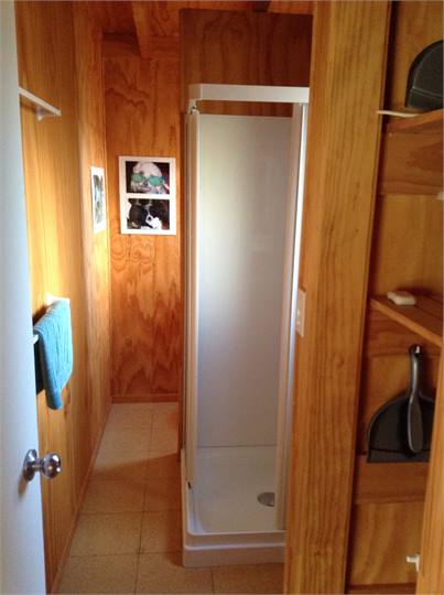 Inside shower & toilet