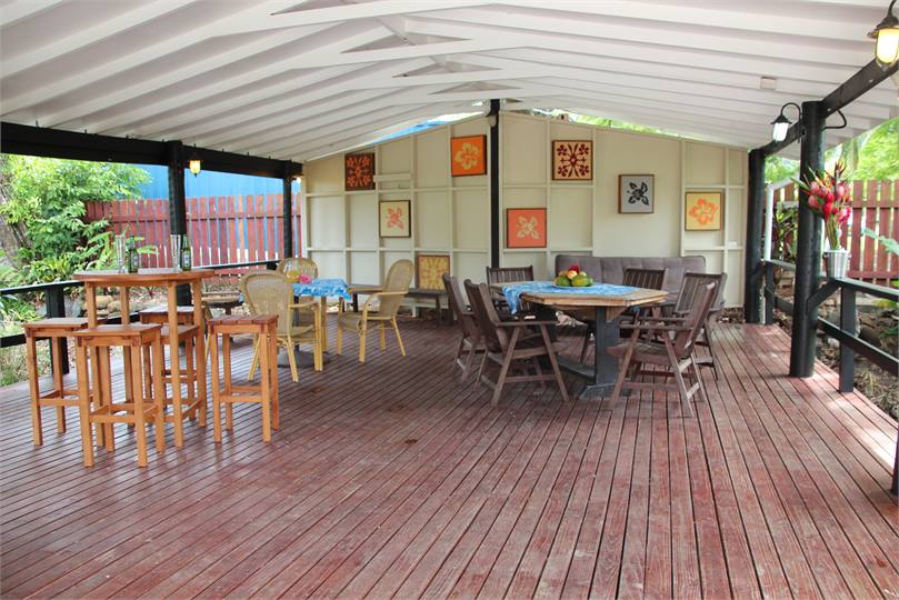 A large all weather outdoor area to relax