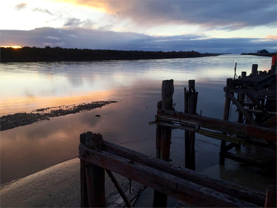 Buller river at sunset